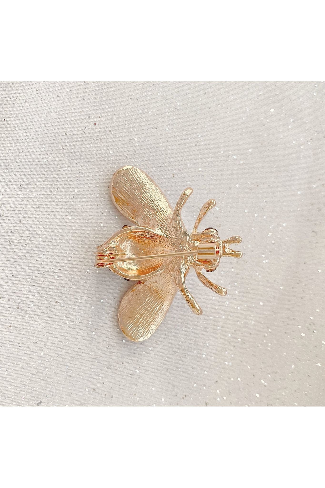 Bee Brooch Gold Pearl Pin Crystal 5060801171175