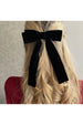 QueenMee Accessories Black Velvet Hair Bow Hair Clip Alligator Clip