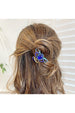 QueenMee Accessories Blue Hair Claw Clip With Gems