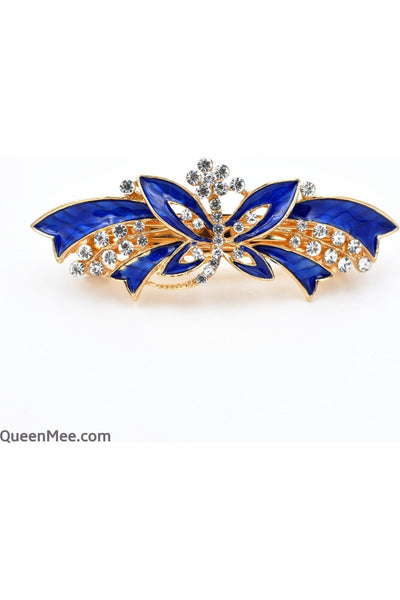 Blue - Butterfly Hair Clip With Enamel by QueenMee Accessories