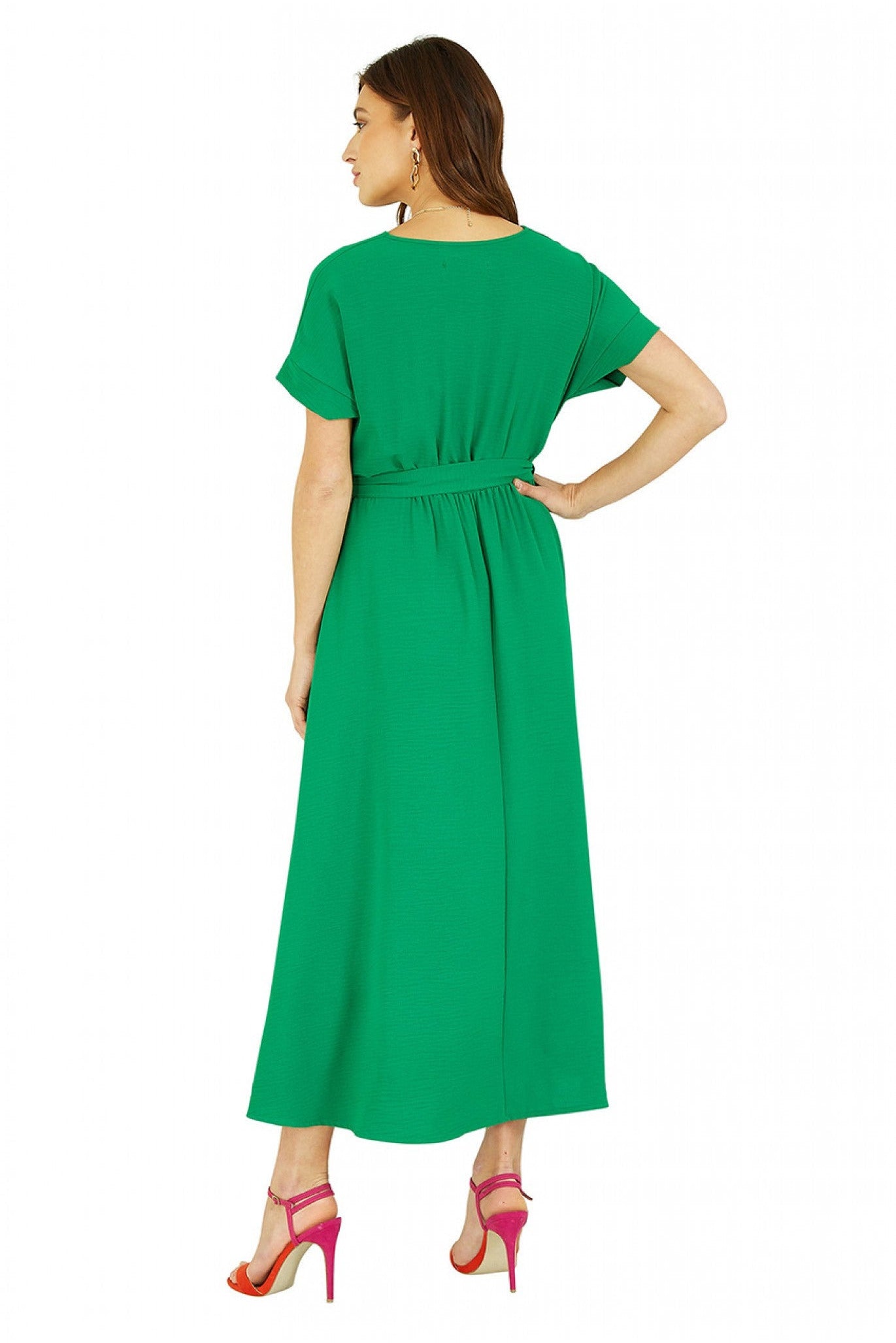 Green Kimono Sleeve Midi Dress ML6871A289