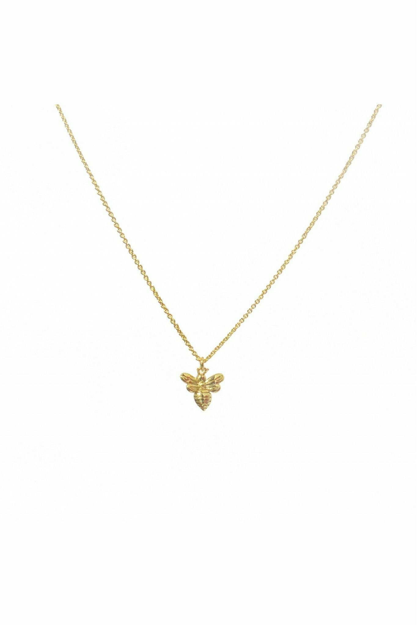 Little bee necklace in satin gold NLK29G