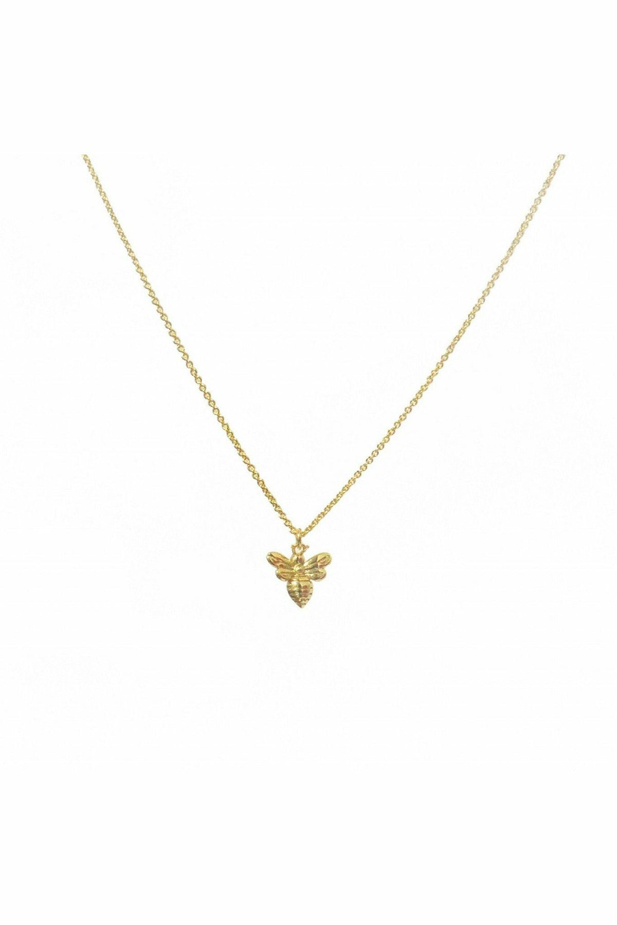 Little bee necklace in satin gold NLK29G