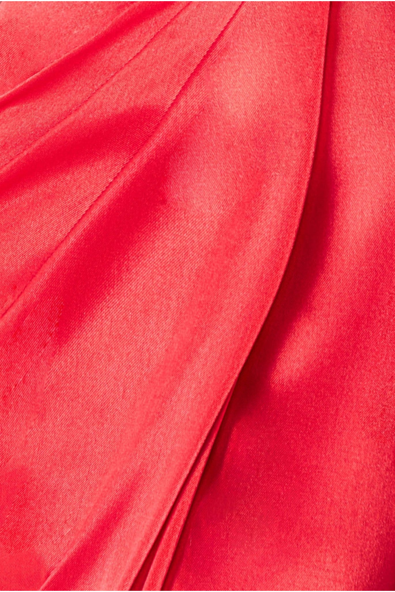 Cowl Bardot Satin Twill Maxi Dress - Red DR4010