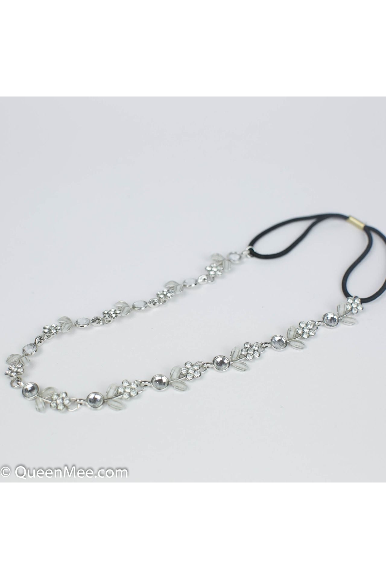 Chain Headband With Diamante Flowers 5060801172714
