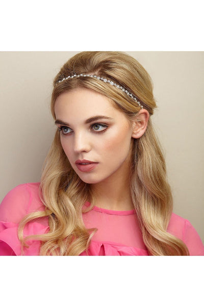 Silver - Daisy Chain Headband by QueenMee Accessories