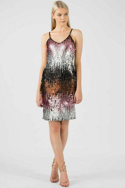 Multi Color - Ombre Sequin Midi Dress by Aftershock London