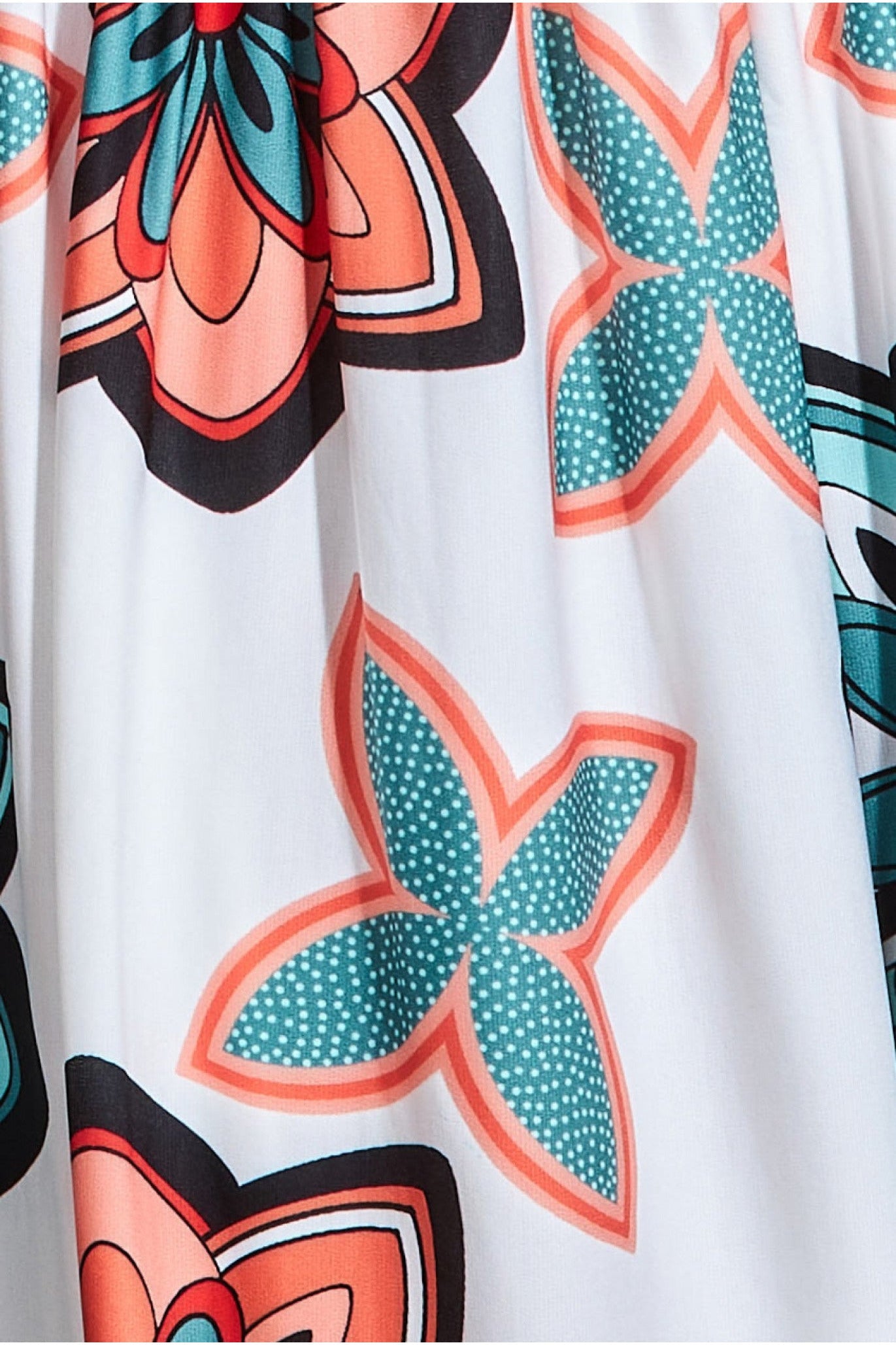 Printed Flutter Sleeve Maxi Dress - Cream DR3608