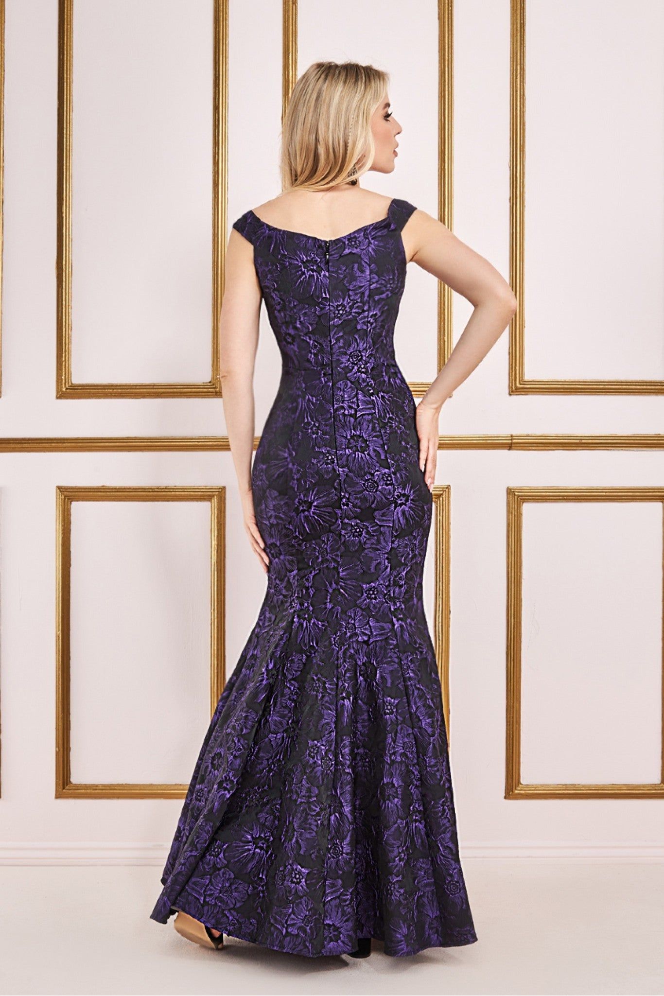 Bardot Jacquard Maxi Dress - Purple DR3474