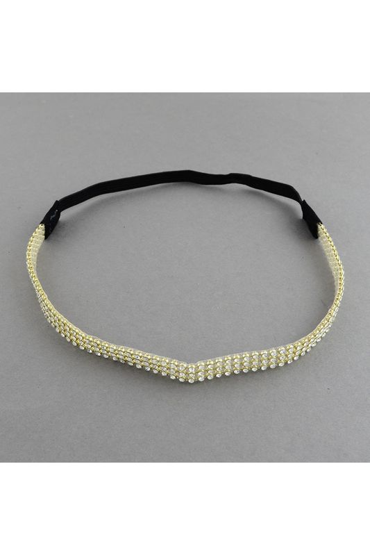 Diamante Headband With Elastic 5060801172103