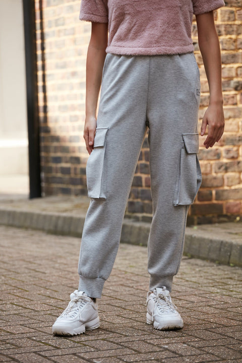 Grey Marl Luxury Cargo Joggers TR0000025