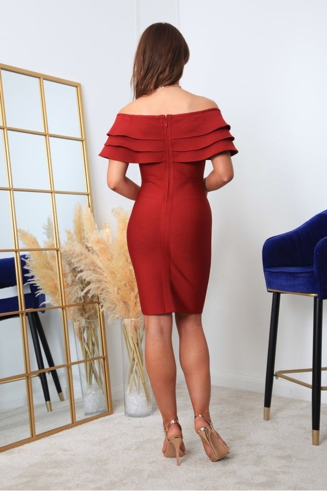 Red Triple Layer Bandage Dress DR0000050