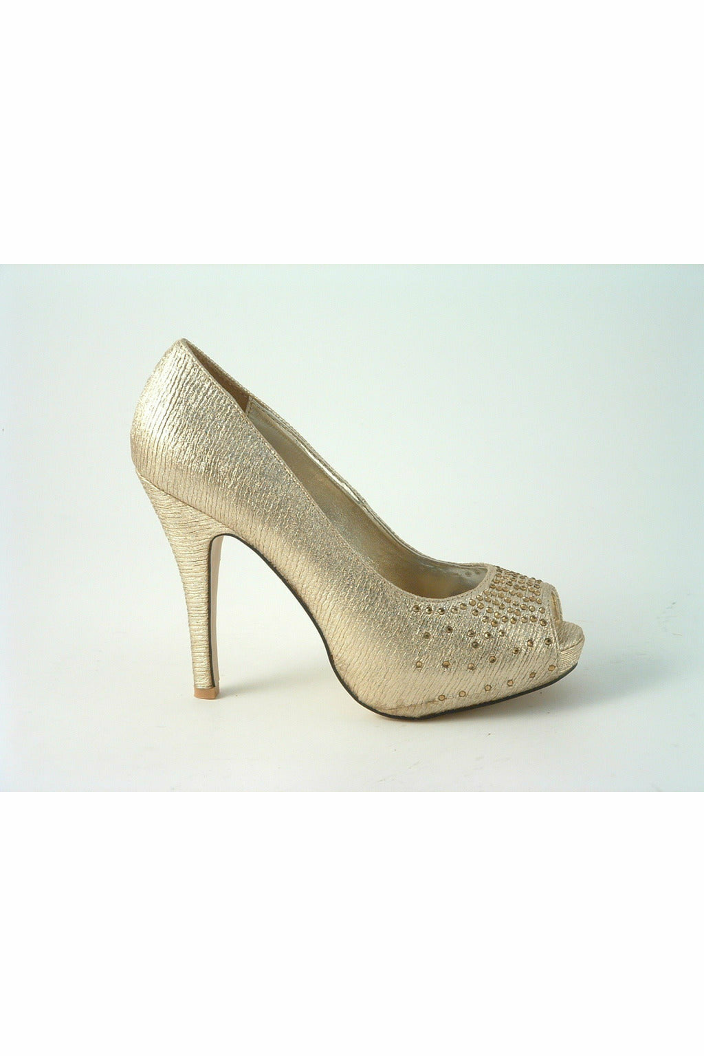 Sabatine Sparkle Peep-toe Shoes - Gold MSM272-GOLD