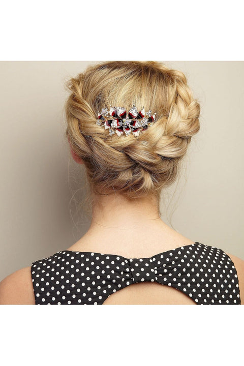 QueenMee Accessories Flower Hair Clip Vintage Inspired