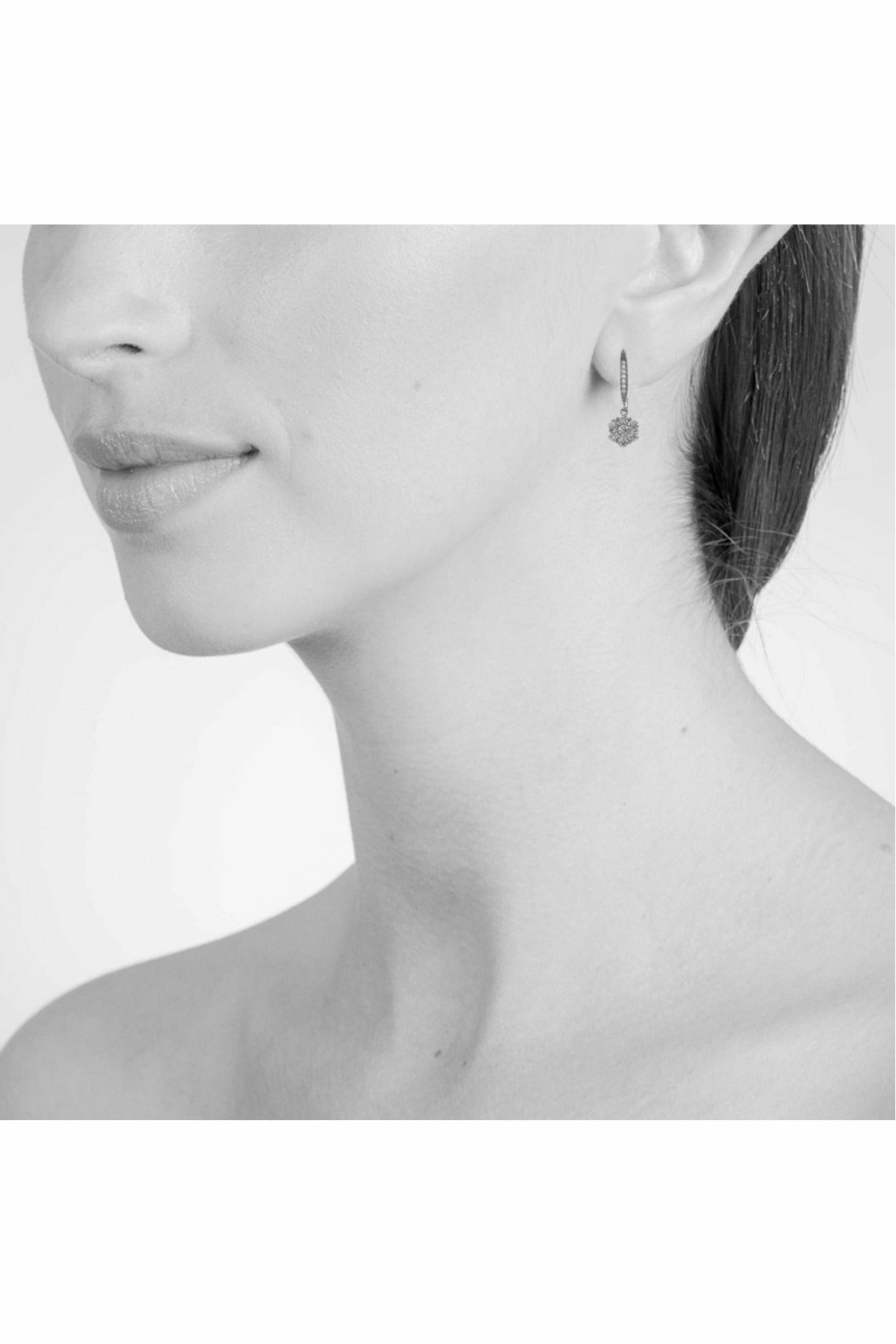 Abby 2.5cm Earrings-platinum Cachet London
