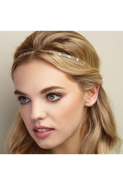 Gold - Gold Chain Headband by QueenMee Accessories