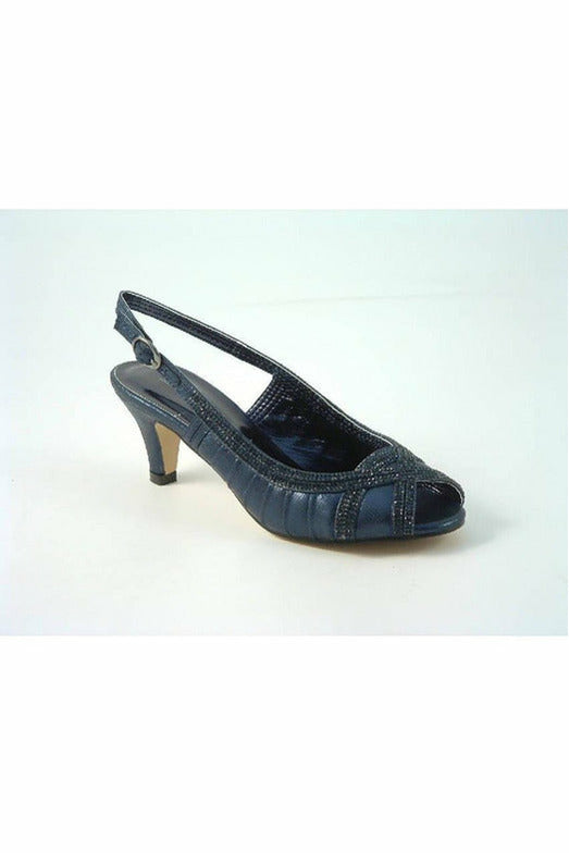 Leona Sabatine Diamante Metallic Peep Toe Shoe SABATINE F98