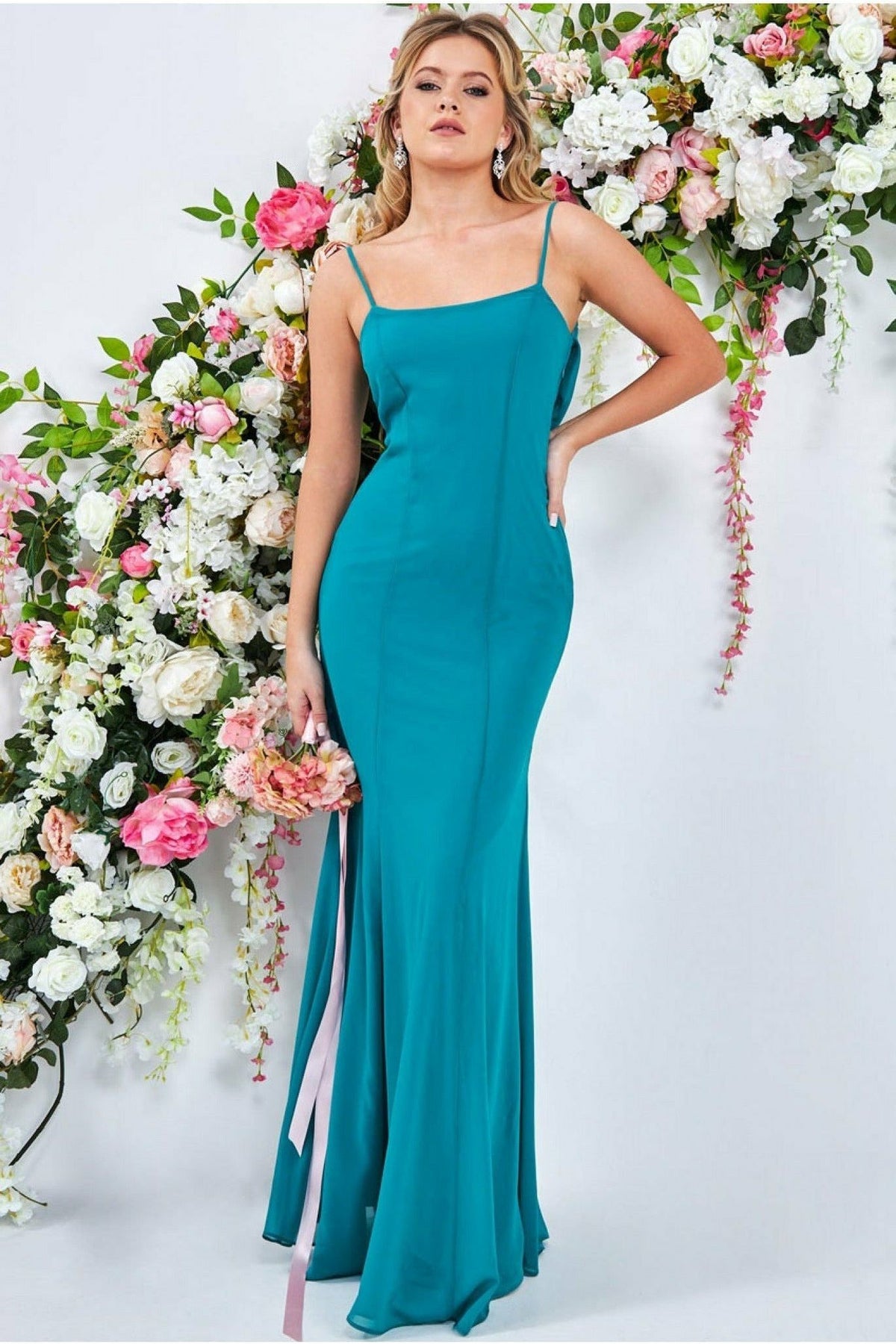 Spaghetti strap maxi dress uk Clearance
