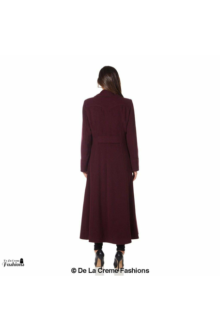 Wool Blend Double Breasted Maxi Coat 2004-WOOL
