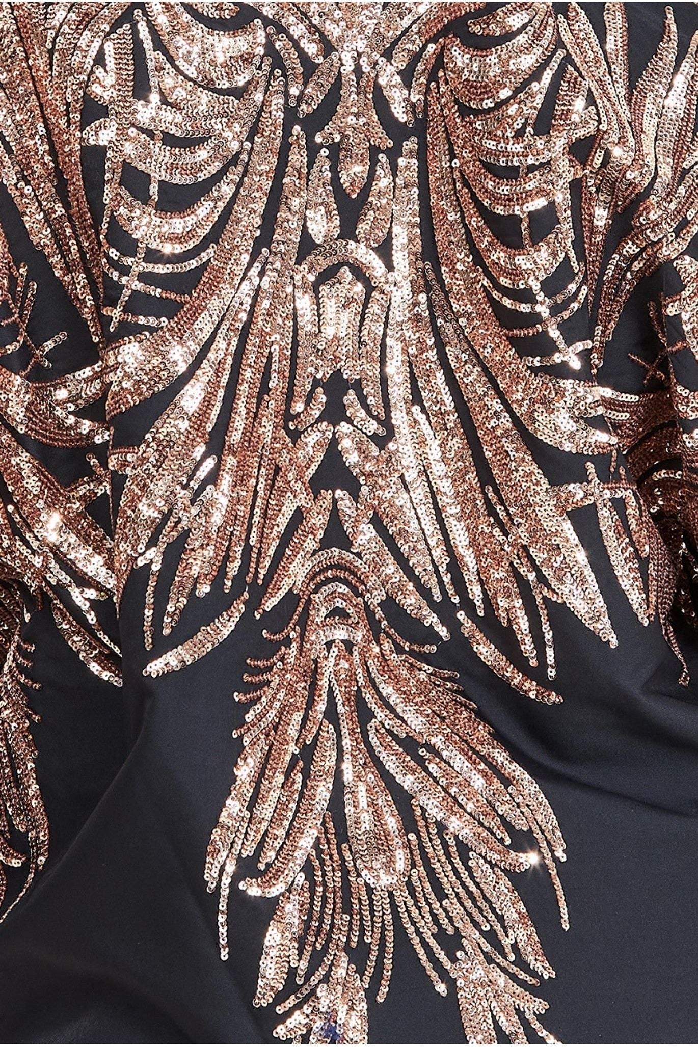 Sequin Embroidered Bomber Jacket - Champagne JK01