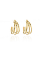 Cachet Gabby Hoop Earrings plated in Gold JWB London