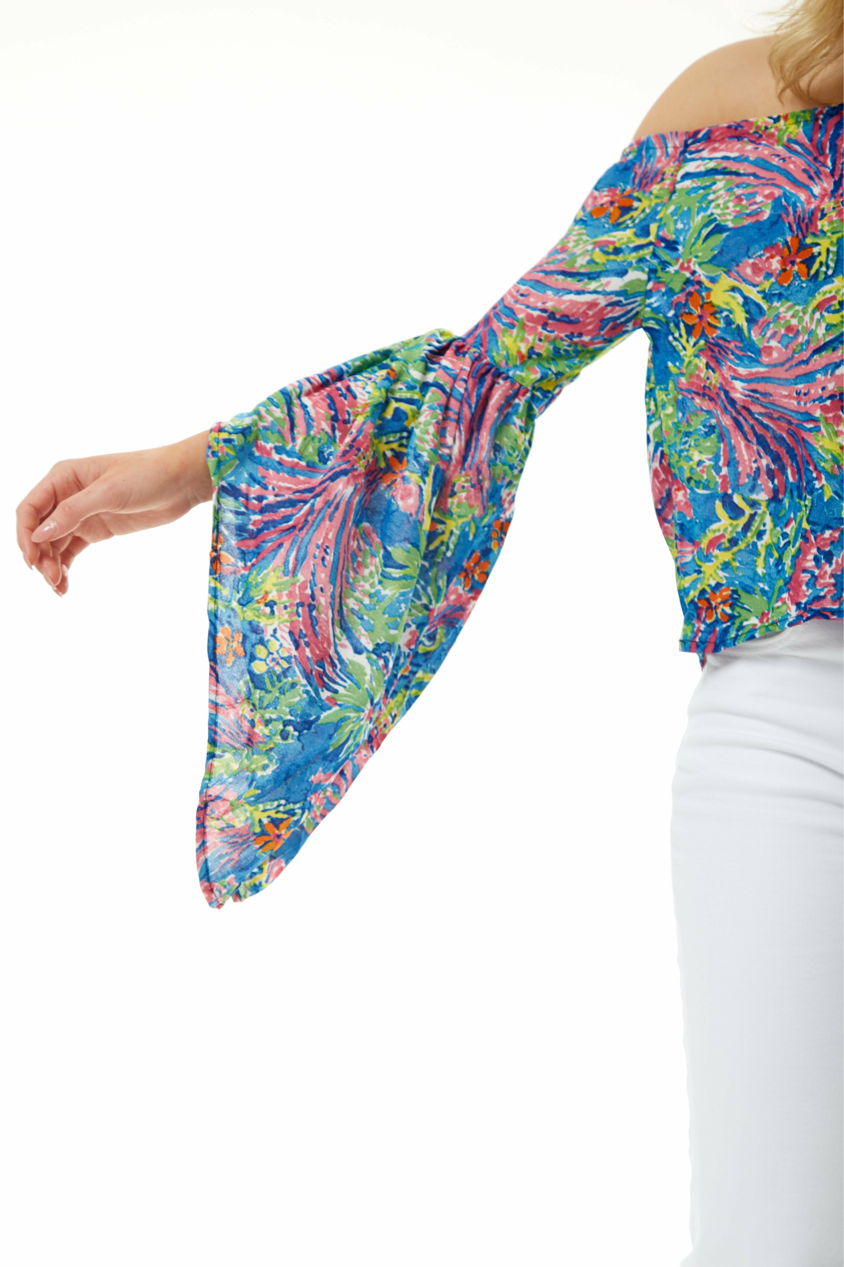 Off Shoulder Multicolour Top C13-TRTP004