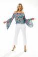 Off Shoulder Multicolour Top by Liquorish