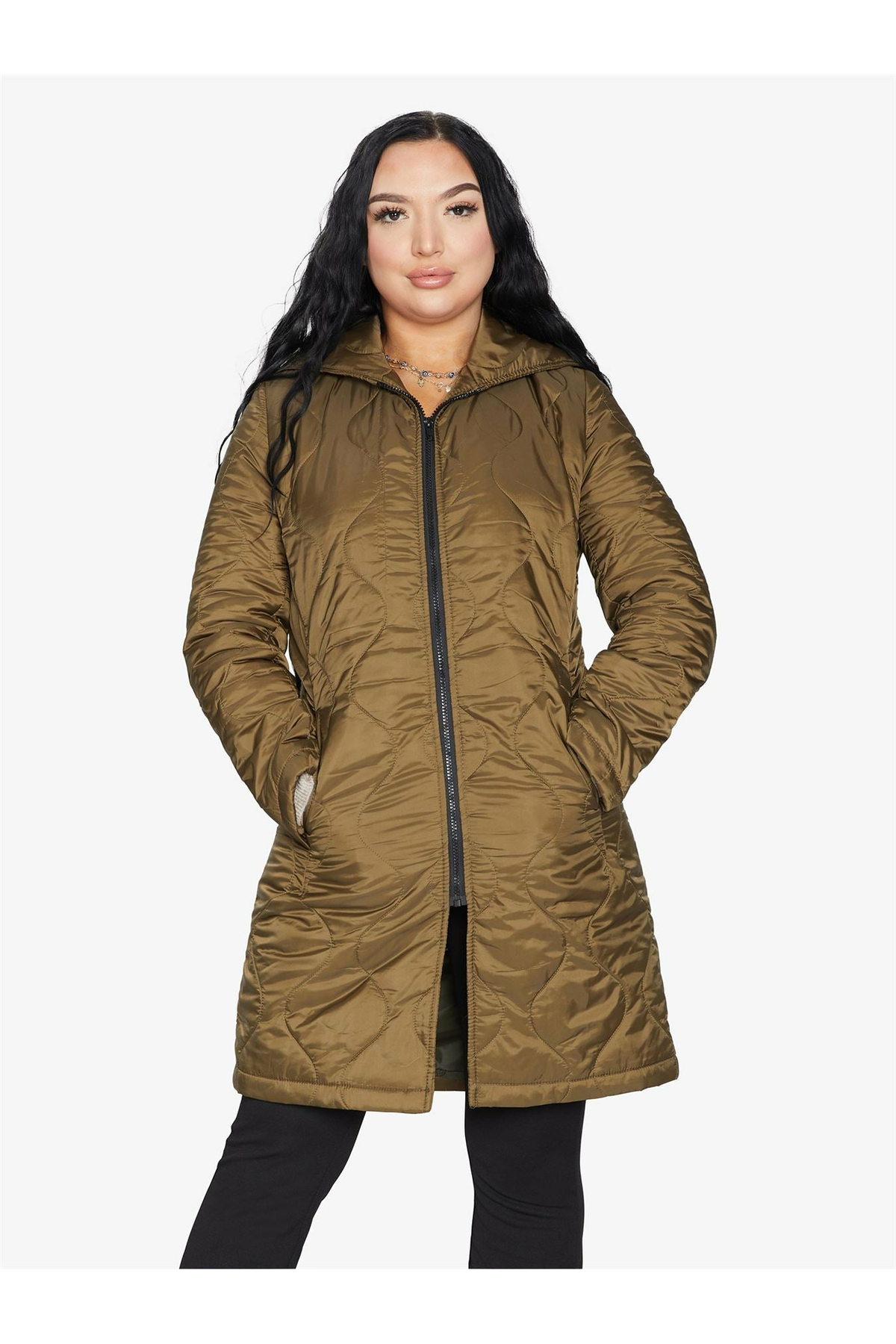 Padded Quilted Down Hooded Jacket De La Creme