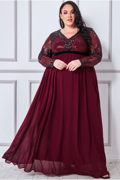 Plus size wine hot sale bridesmaid dresses