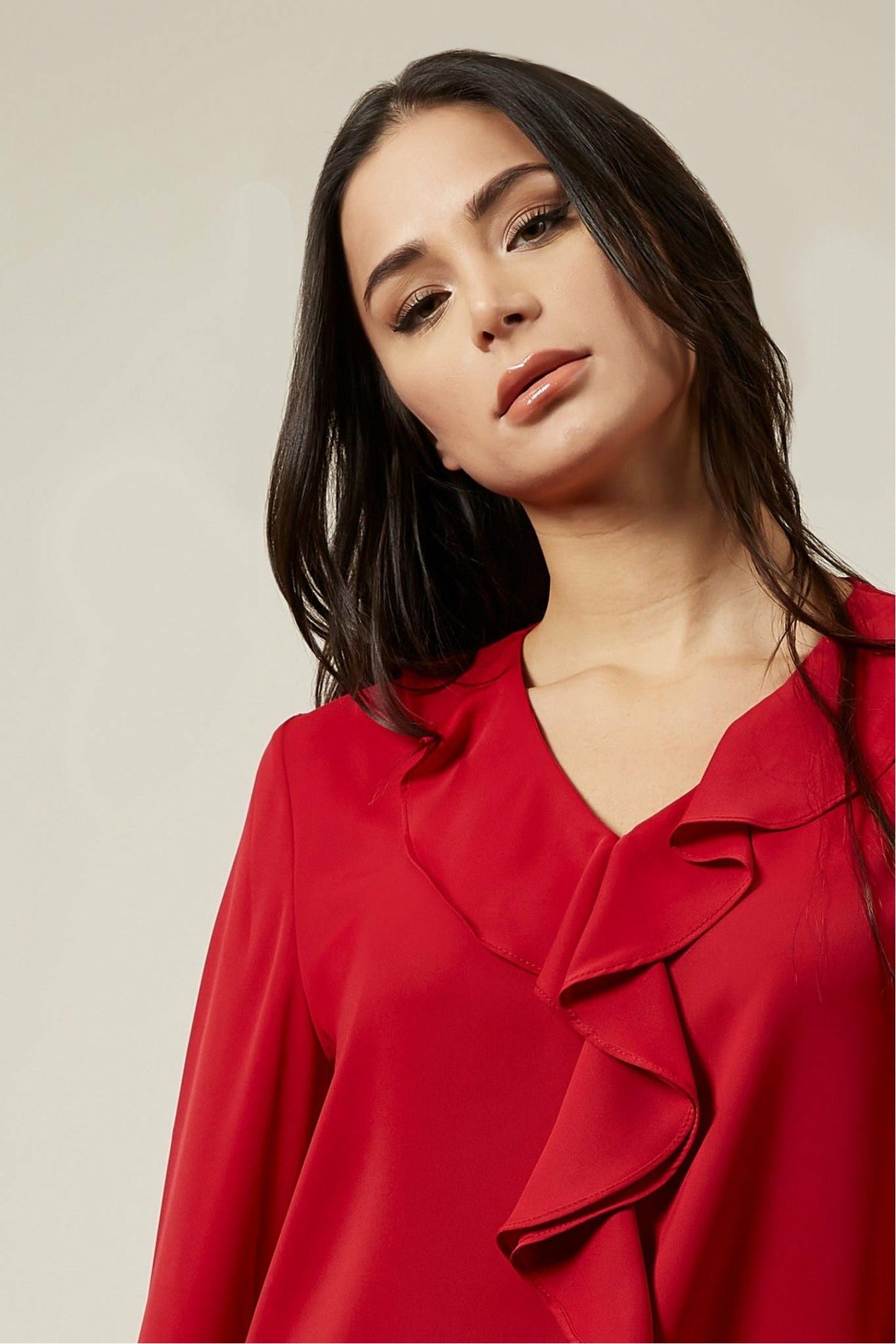 Oversized Top With Frilled Front Hoxton Gal