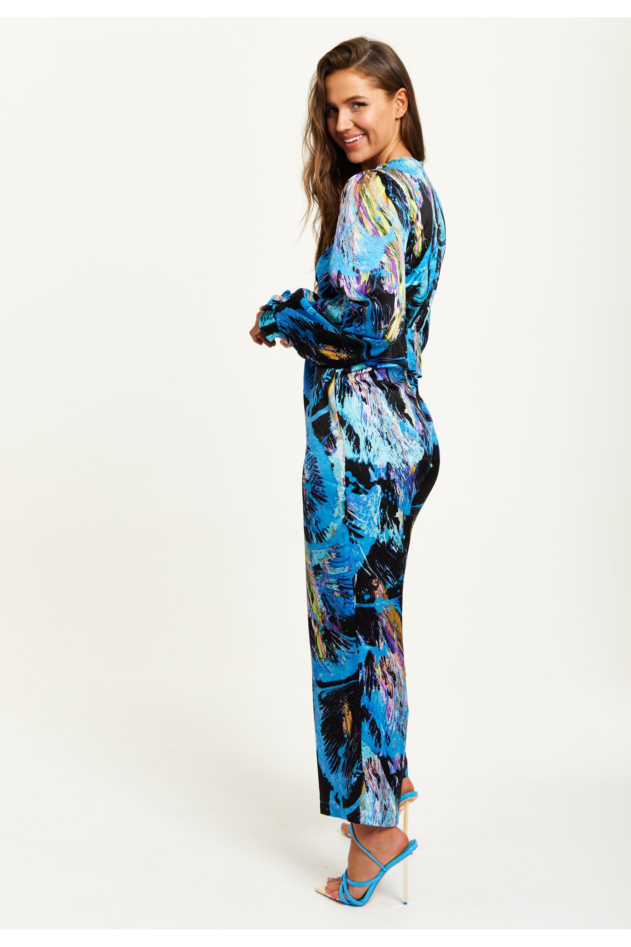 Multicolour Abstract Print Jumpsuit G8-212-EH2022-003