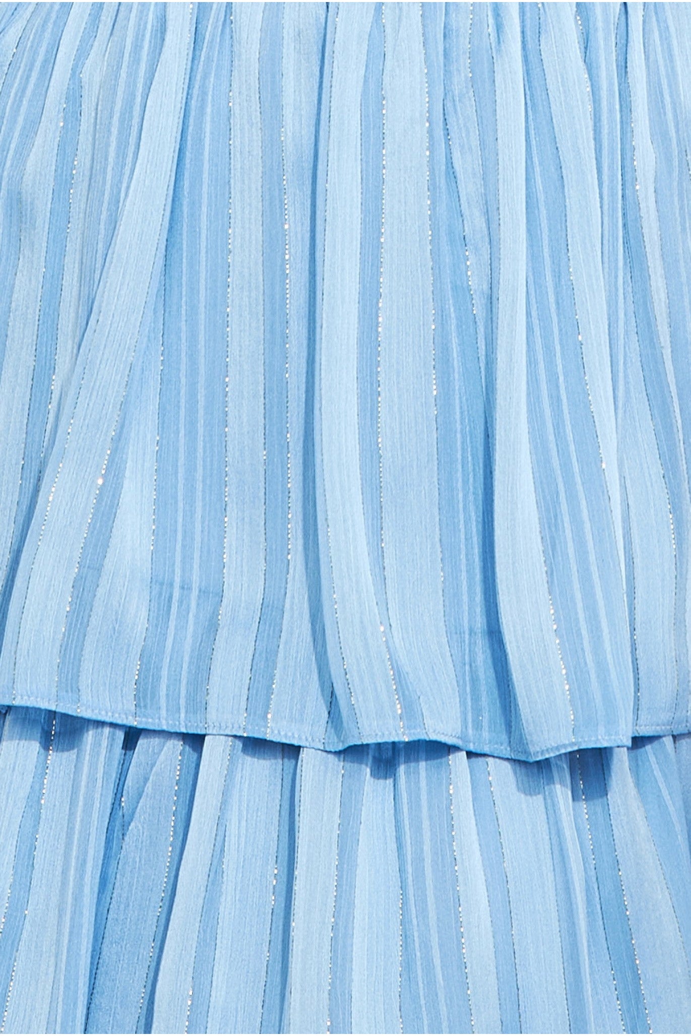 Tiered Chiffon Maxi Dress - Powder Blue DR3469