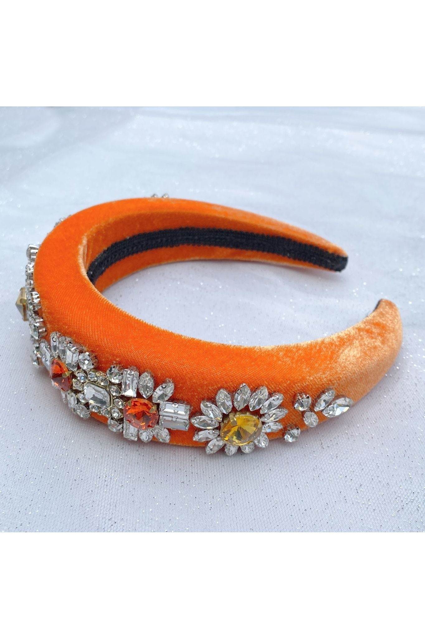 Orange Headband Jewelled Headband Featured In Heat Magazine 5060801170833