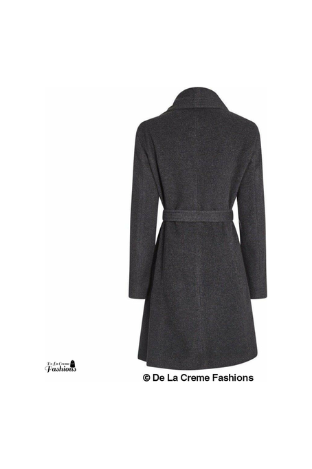 Wool Blend Large Lapel Duster Coat 1801