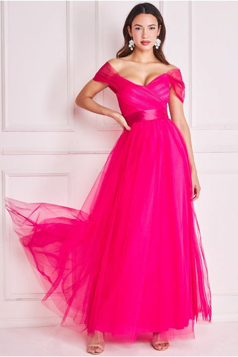 Zapaka Women Prom Dress Blush Off The Shoulder Mermaid Evening Dress –  ZAPAKA UK