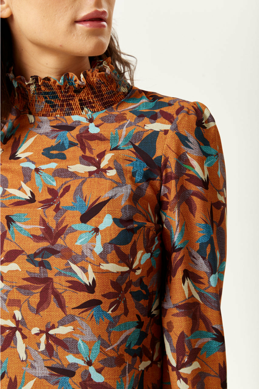Divine Grace Floral Print Top with Long Sleeves in Tuscany Divine Grace
