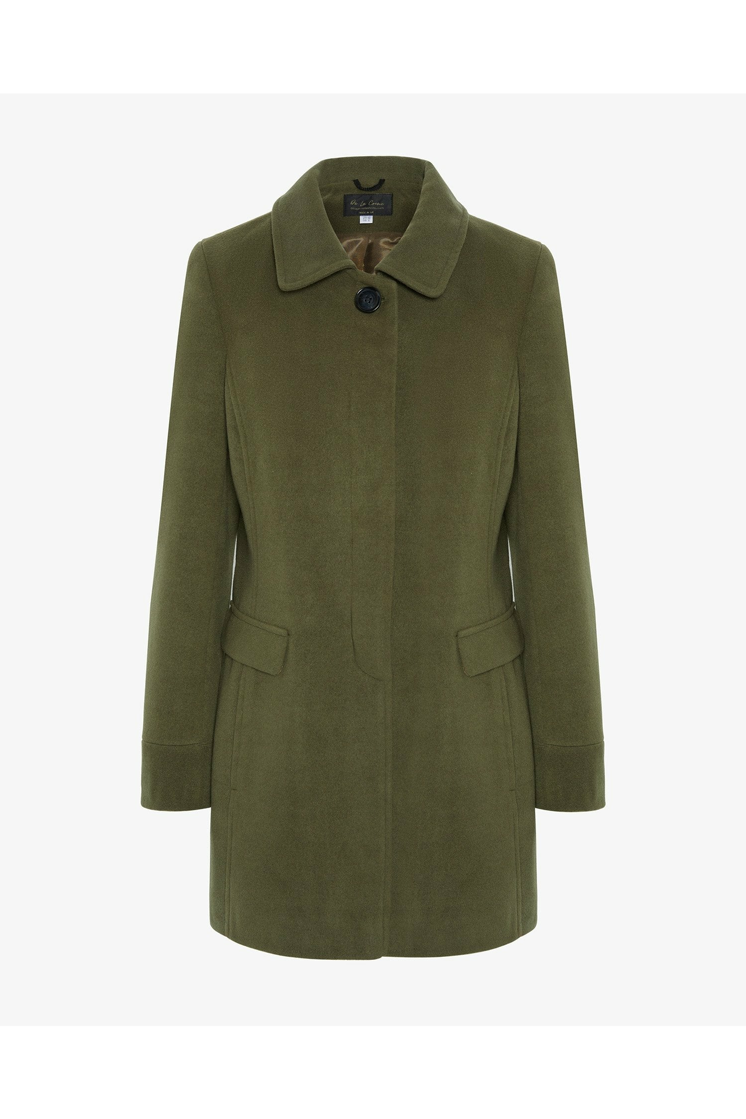 De La Creme Womens Wool Blend Hip Length Covert Coat De La Creme