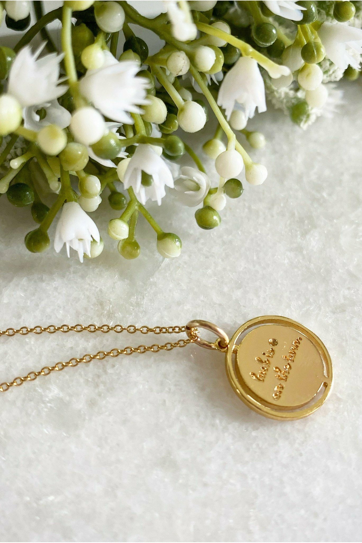'luck Is On The Turn' Gold Coin Necklace LUCKGLD001
