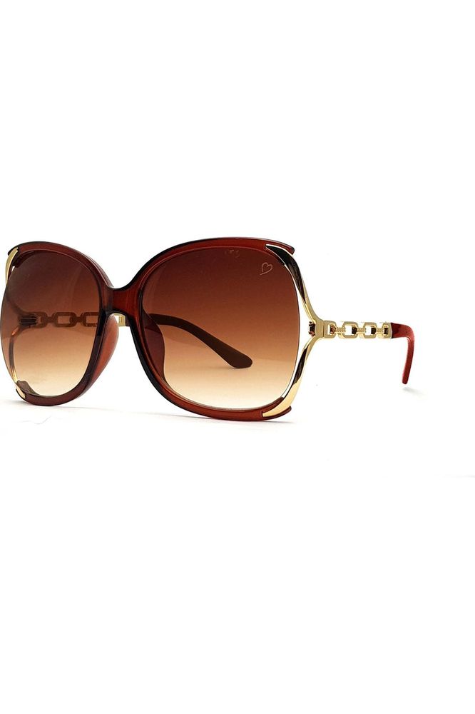 Cherry Oversized Sunglasses In Crystal Brown RR70-3