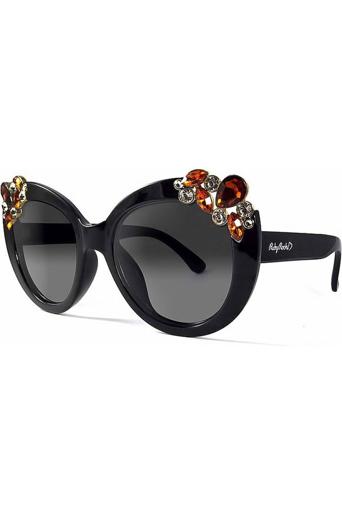 Ladies Dubai Gem Detail Sunglasses In Black RR38-1
