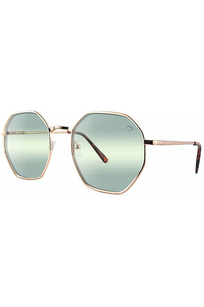 Metal Mustique Angular Frame Sunglasses RR49-1