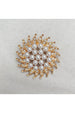 QueenMee Accessories Sunflower Brooch With Pearl And Crystal