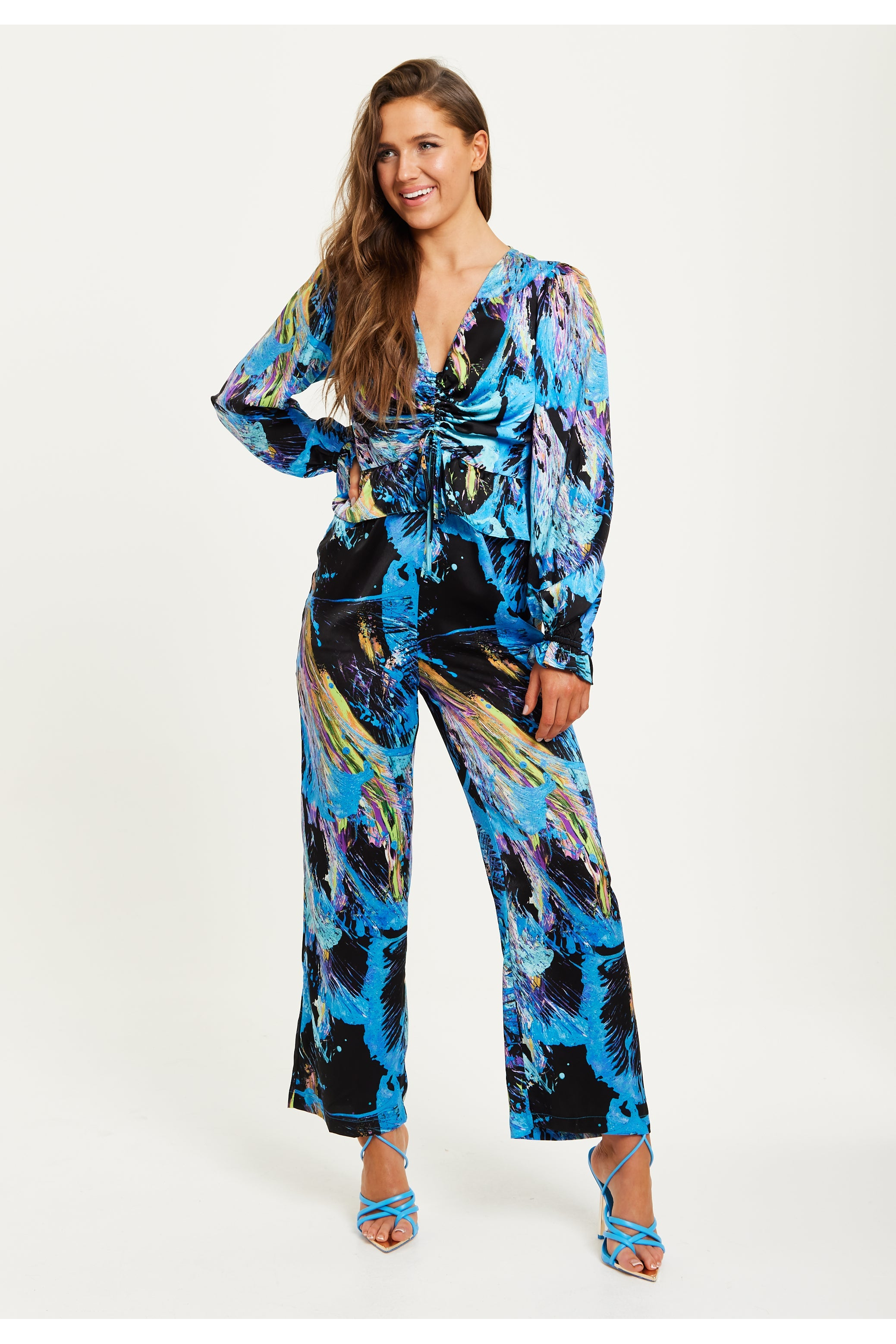 Multicolour Abstract Print Jumpsuit G8-212-EH2022-003