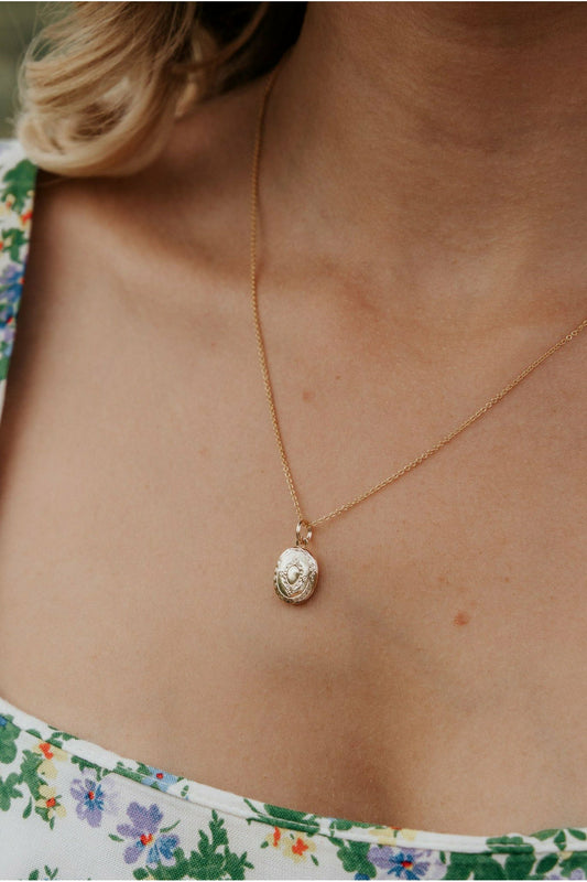 Tabitha Mini Gold Oval Locket TABLOC001