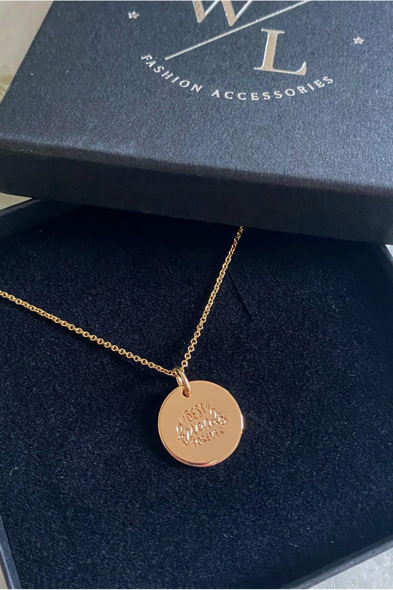 Best Friends Forever Gold Coin Necklace Best Friends Forever Gold Coin Necklace