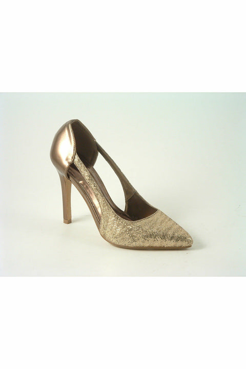 Glimmer Glamour N Glitz Metallic Open Side Shoe 33171