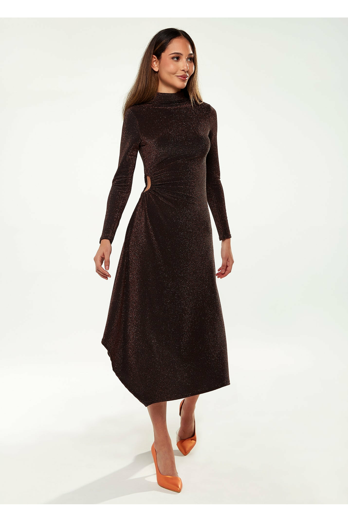 Bronze midi dress shop