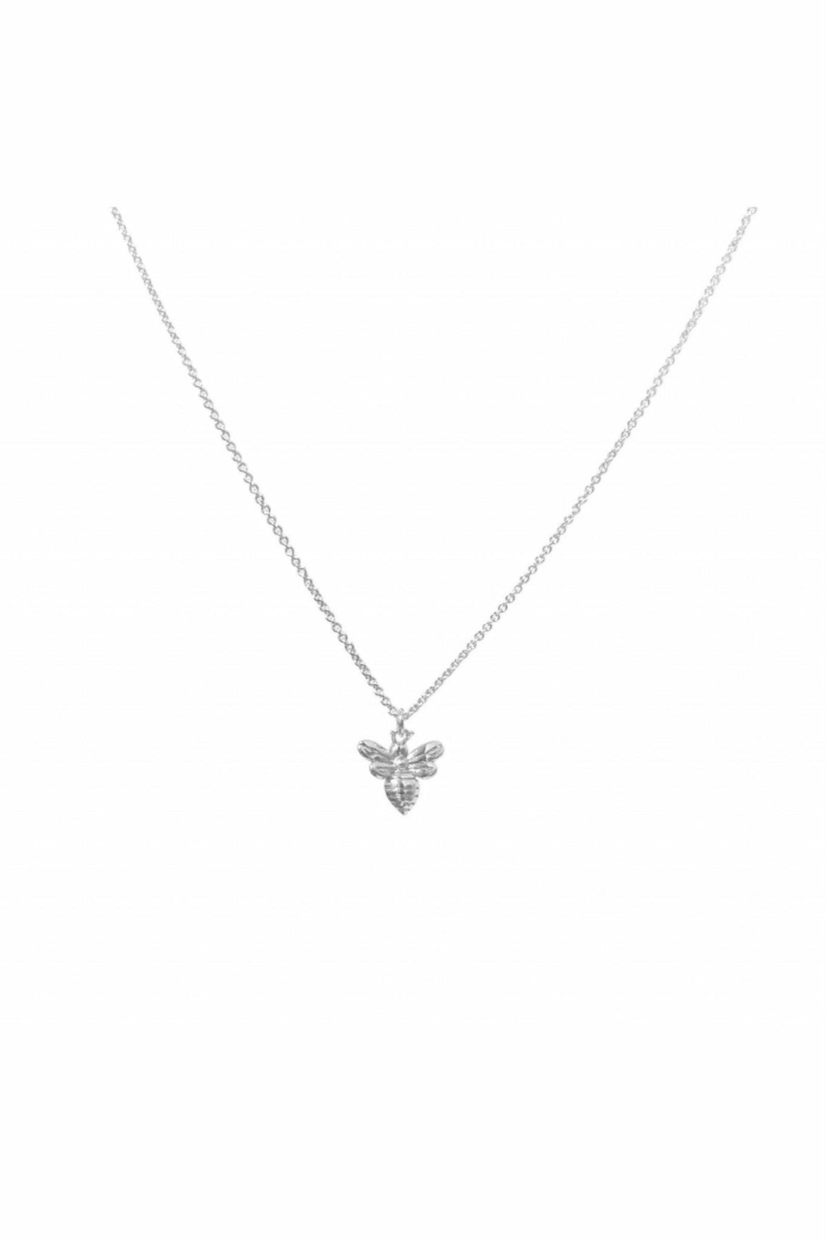 Little bee necklace in satin silver NLK29S
