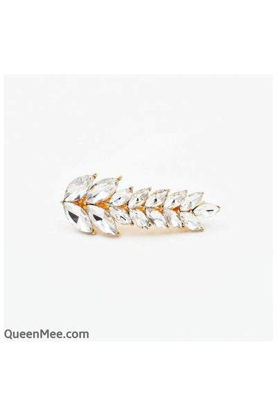 Gold - Vintage Hair Clip Small Leaf by QueenMee Accessories