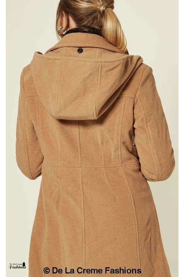 Wool hooded coat womens top uk